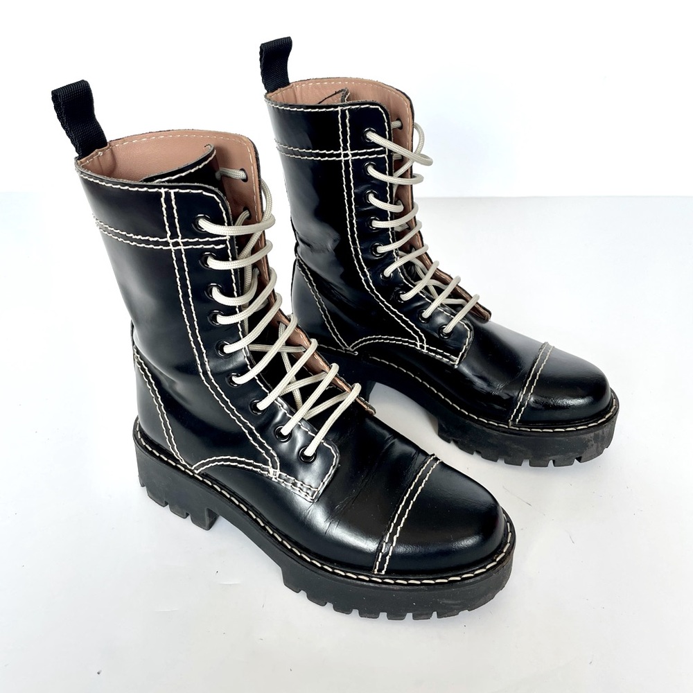 Alexa Chung Size 5 Black Combat Boot